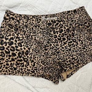 Leopard Print High-Waisted Shorts